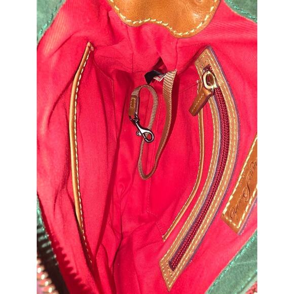 Dooney & Bourke Brown Medium Florentine Pocket Leather Crossbody bag B000553 - Picture 5 of 11